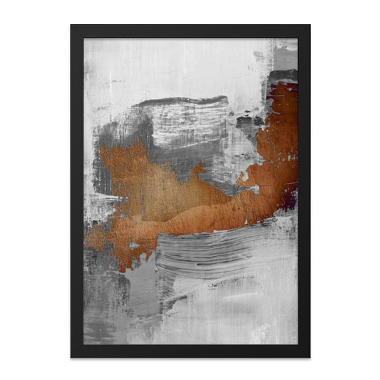 Abstract Wall Art, Gray and Bronze Painting, Modern Art Print, Neutral Tone Decor, Contemporary Artwork, Home Decor, Minimalist Art - Tawshia