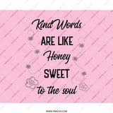 Kind Words Like Honey Mouse Pad, Inspirational Quote Office Decor, Motivational Desk Accessory, Sweet Soul Honey Bee Gift, Cute Pink - Tawshia