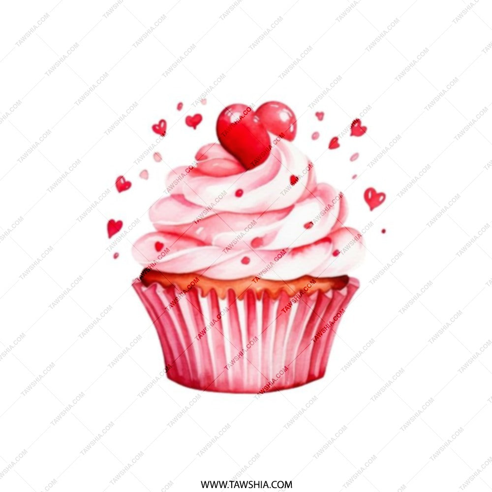 Cupcake Pocket Mirror, Sweet Treat, Hearts Pocket Mirror, Foodie Gift, Valentines Pocket Mirror, Cute Mirror, Pink Frosting - Tawshia