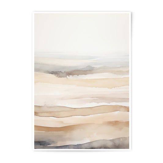 Abstract Landscape Photographic Print, Neutral Tones, Modern Wall Art, Minimalist Decor, Home Decor, Earthy Colors, Watercolor Painting - Tawshia