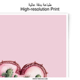 Cactus Heart Photographic Prints, Floral Cactus Art Print, Pink Cactus Decor, Romantic Wall Art, Desert Love Prints - Tawshia