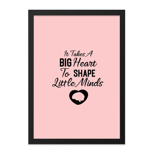 Teacher Appreciation Wall Art, Heart Shape Minds, Inspirational Quote, Teacher Gift, Classroom Decor, Thank You Teacher Wall Art - Tawshia