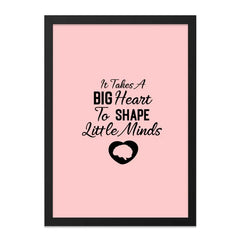 Teacher Appreciation Wall Art, Heart Shape Minds, Inspirational Quote, Teacher Gift, Classroom Decor, Thank You Teacher Wall Art - Tawshia