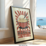 Retro Ramen Wall Art, Japanese Food Print, Noodle Bowl Art, Kitchen Decor, Restaurant Poster, Asian Cuisine, Ramen Lover Gift, Home Decor - Tawshia