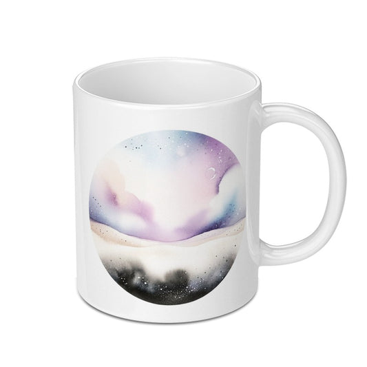 Watercolor Sky Mug, Dreamy Mug, Celestial Mug, Night Sky Mug, Galaxy Mug, Fantasy Mug, Unique Mug, Artistic Gift, Gift for Her, Gift for Him - Tawshia