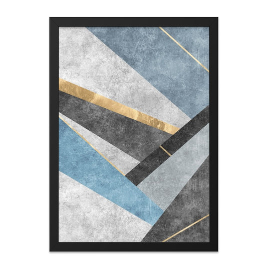 Abstract Geometric Wall Art, Modern Art Print, Scandinavian Art, Minimalist Wall Decor, Gold Accent Art, Home Decor, Art for Living Room - Tawshia