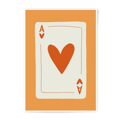 Ace of Hearts Photographic Print, Playing Card Art, Minimalist Wall Decor, Boho Print, Card Game Poster, Trendy Art Print, Gifts - Tawshia