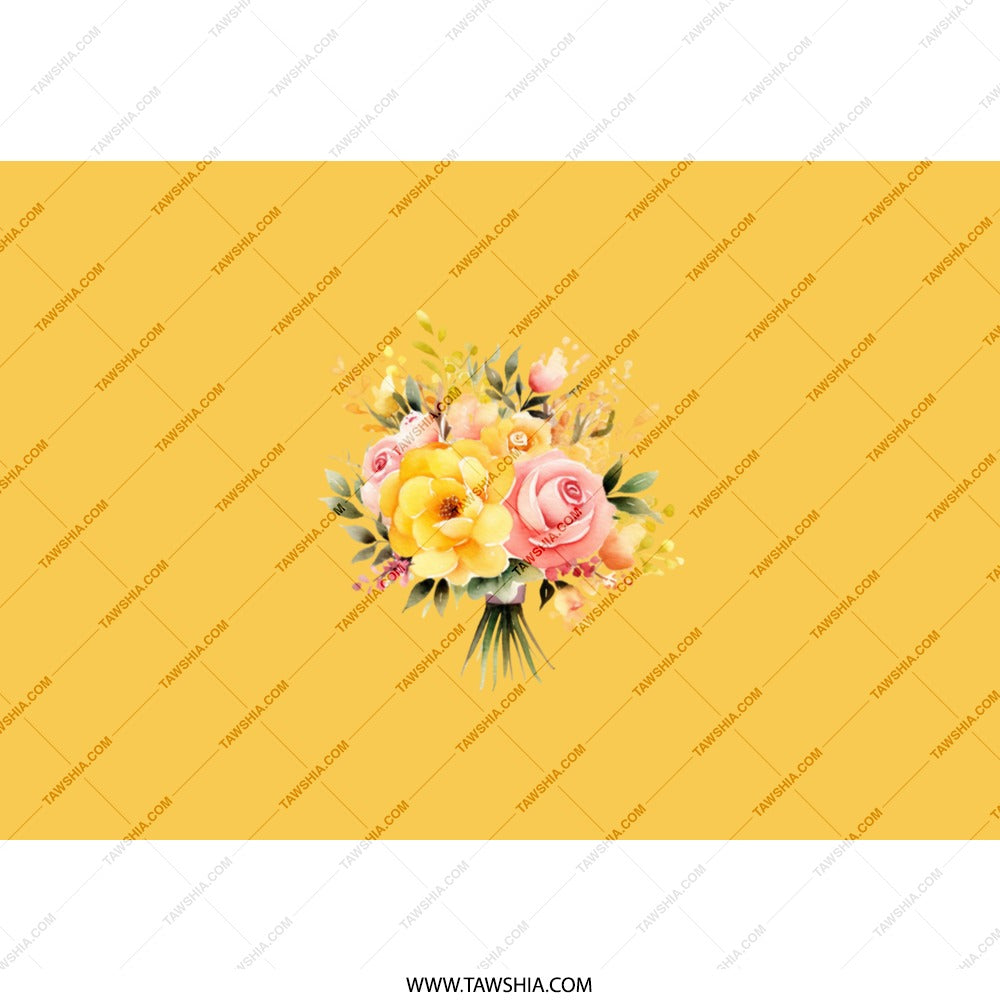 Floral Tumbler, Watercolor Flowers, Rose Bouquet, Gift for Her, Flower Lover, Elegant Tumbler, Yellow Tumbler, Stylish Tumbler - Tawshia