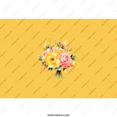 Floral Tumbler, Watercolor Flowers, Rose Bouquet, Gift for Her, Flower Lover, Elegant Tumbler, Yellow Tumbler, Stylish Tumbler - Tawshia