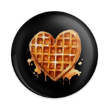 Heart Waffle Pinback Button, Sweet Treat Button, Breakfast Lover Gift, Foodie Pin, Cute Button, Unique Accessories, Pin Button - Tawshia
