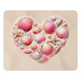 Heart Shaped Seashells Design Mouse Pad product