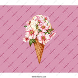 Floral Ice Cream Cone BackPack, Sweet Treat BackPack, Trendy Design BackPack, Fun BackPack, Stylish BackPack, School BackPack, Cute BackPack - Tawshia