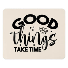 Good Things Take Time Mouse Pad, Floral Mousepad, Motivational Desk Decor, Inspirational Gift, Office Accessories, Aesthetic Mouse Pad - Tawshia