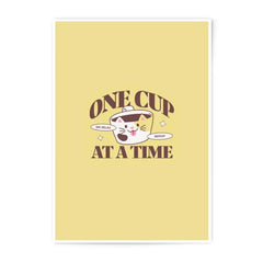 One Cup Cat Photographic Prints, Cute Coffee Art, Motivational Wall Decor, Kitchen Art Print, Cat Lover Gift, Funny Saying Print - Tawshia