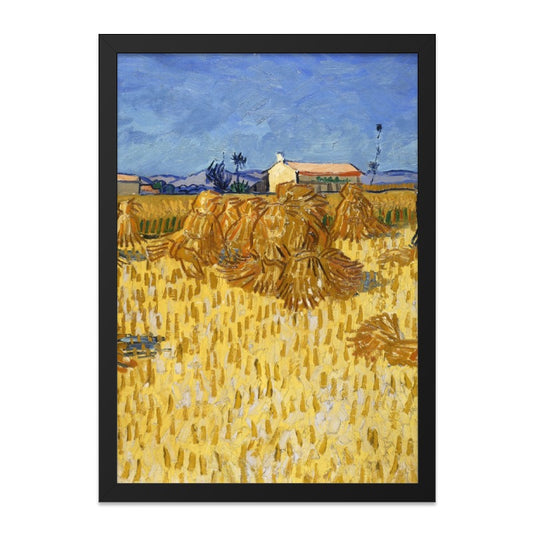 Van Gogh Wheat Field, Fine Art Wall Decor, Impressionist Landscape, Farmhouse Art Print, Countryside Painting, Famous Artwork, Framed Art - Tawshia