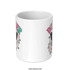 Dreamer Butterfly Floral Mug, Leopard Print, Boho Coffee Cup, Inspirational Tea Mug, Cute Gift Idea (120 chars) - Tawshia