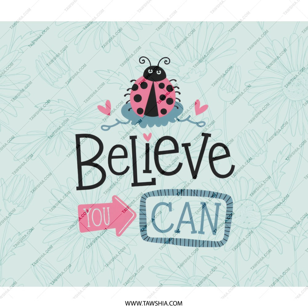 Believe You Can Backpack, Ladybug Design Backpack, Inspirational Backpack, Cute Backpack For School, Everyday Backpack - Tawshia