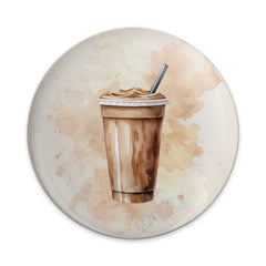 Iced Coffee Pinback Button, Coffee Lover Gift, Aesthetic Pin, Drink Lover Pin, Cute Pin, Coffee Art, Trendy Accessories - Tawshia