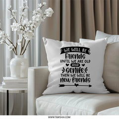 Best Friends Pillow, Funny Friends Gift, Friendship Pillow, Friends Forever Pillow, Gift for Friends, Decorative Pillow, Bestie Pillow - Tawshia
