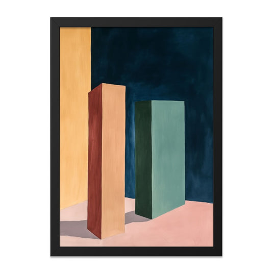 Modern Abstract Wall Art, Geometric Shapes Print, Contemporary Home Decor, Minimalist Artwork, Bold Colors, Trendy Wall Hanging (139) - Tawshia
