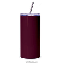 Sleek Insulated Maroon Tumbler with Straw product type