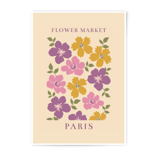 Flower Market Paris Photographic Print, Floral Wall Art, Botanical Print, Home Decor, Parisian Style, Colorful Flowers, Gallery Wall Art - Tawshia