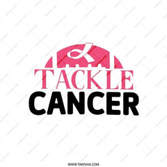 Tackle Cancer Pillow, Pink Ribbon Pillow, Cancer Awareness Pillow, Decorative Pillow, Home Decor, Inspirational Gift - Tawshia