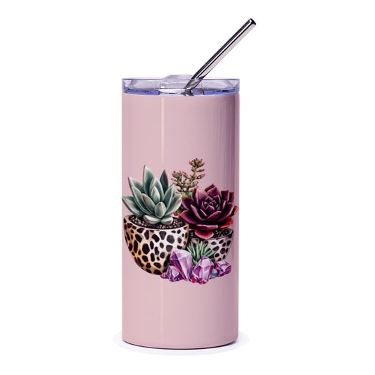 Succulent Tumbler, Plant Lover Gift, Bohemian Tumbler, Succulent Lover, Succulent Design, Floral Tumbler, Trendy Tumbler, Gift for Her - Tawshia