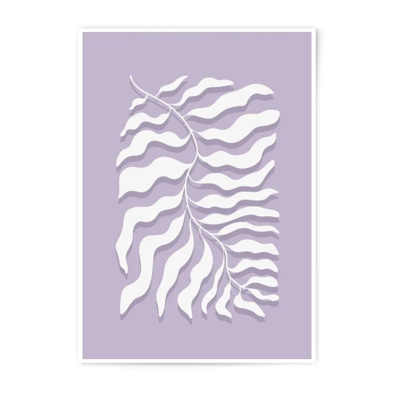 Abstract Leaf Photographic Print, Modern Art Decor, Minimalist Botanical Art, Home Wall Decor, Purple Artwork - Tawshia