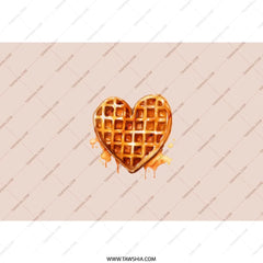 Waffle Heart Tumbler, Food Lover Gift, Cute Tumbler, Unique Design Tumbler, Gift for Her, Valentine's Day Present, Heart Tumbler - Tawshia