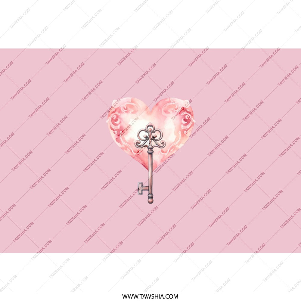 Heart Key Tumbler, Pink Tumbler, Love Tumbler, Valentines Day Tumbler, Gift For Her, Unique Tumbler, Cute Tumbler, Tumbler with Straw - Tawshia