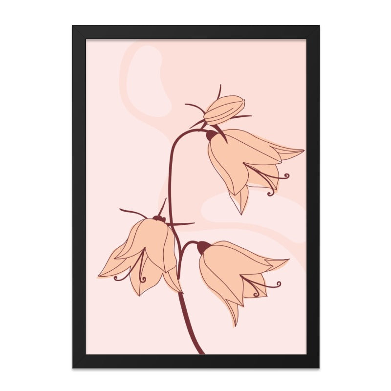 Minimalist Floral Wall Art, Abstract Flower Print, Botanical Home Decor, Modern Art Print, Neutral Tone Art, Simple Living Art - Tawshia