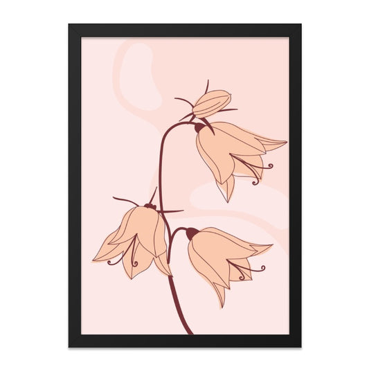 Minimalist Floral Wall Art, Abstract Flower Print, Botanical Home Decor, Modern Art Print, Neutral Tone Art, Simple Living Art - Tawshia