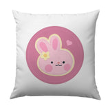 Cute Bunny Pillow, Easter Decor Pillow, Pink Rabbit Throw Pillow, Nursery Decor, Spring Pillows, Baby Shower Gift, Kawaii Bunny - Tawshia