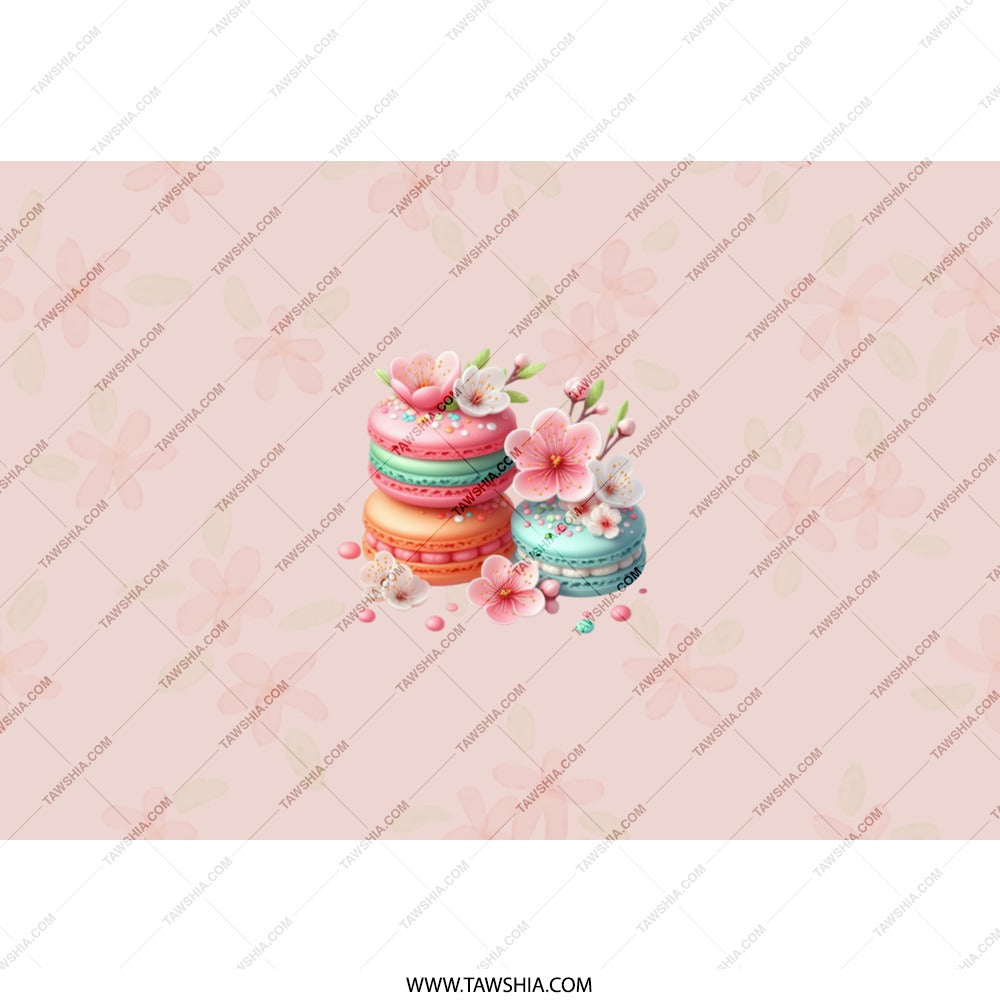 Macarons Tumbler, Floral Tumbler, Foodie Tumbler, Dessert Tumbler, Spring Tumbler, Kawaii Tumbler, Gift For Her, Pastel Tumbler - Tawshia