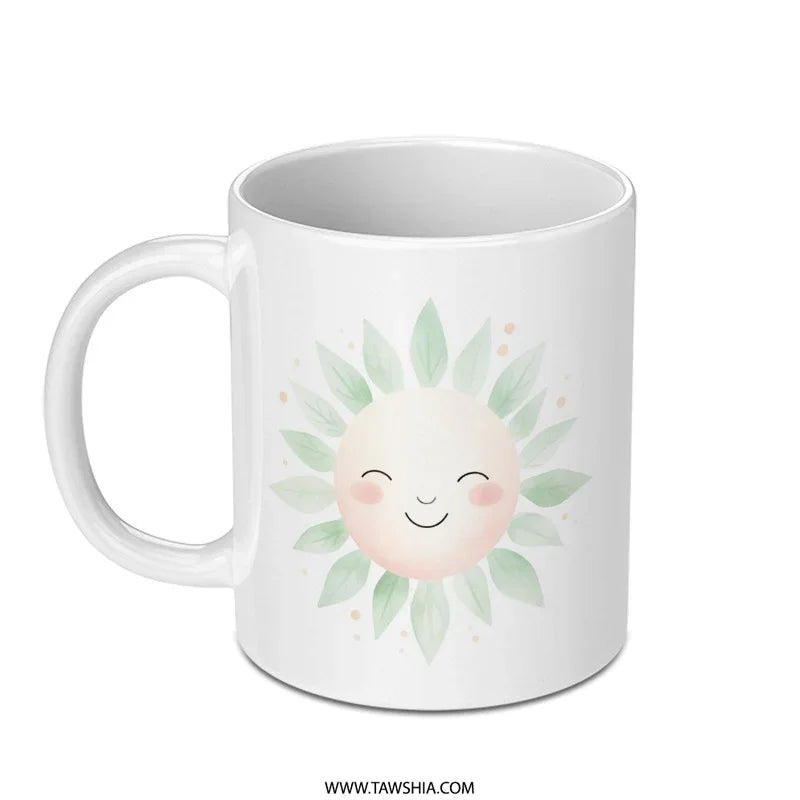 Smiling Sun Mug, Cute Coffee Mug, Positive Vibes, Morning Mug, Happy Face Mug, Tea Mug, Gift for Her, Sunshine Mug, Gift for Friend - Tawshia