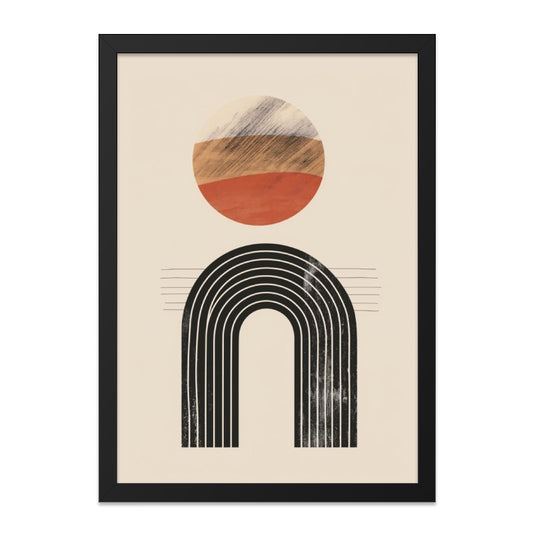 Modern Abstract Wall Art, Geometric Print, Boho Wall Decor, Minimalist Art Print, Circle and Arch Poster, Contemporary Art, Home Decor - Tawshia