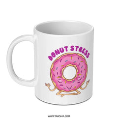 Donut Stress Pink Frosted Donut Printed Mug product type