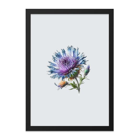 Purple Thistle Wall Art, Botanical Art Print, Floral Wall Decor, Flower Illustration, Nature Inspired Home Decor - Tawshia
