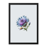 Purple Thistle Wall Art, Botanical Art Print, Floral Wall Decor, Flower Illustration, Nature Inspired Home Decor - Tawshia