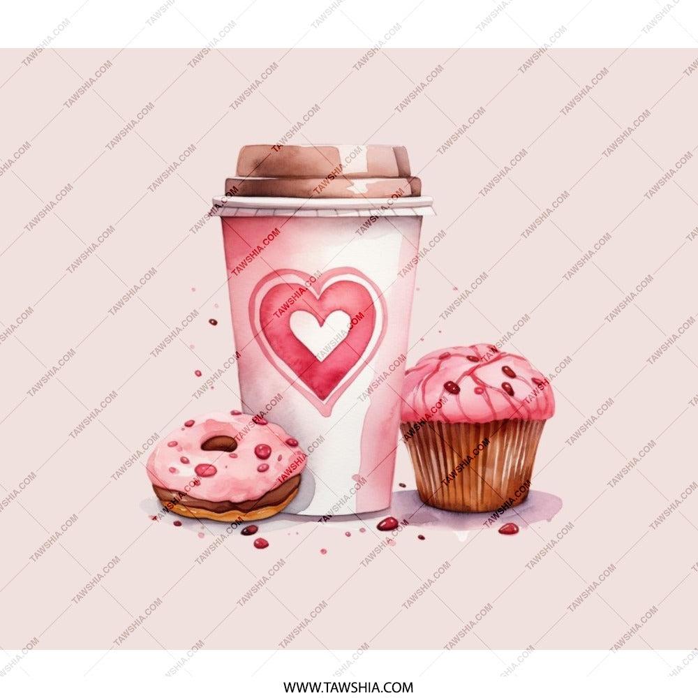 Heart Coffee Backpack, Donut Cupcake Backpack, Foodie Lover Backpack, Sweet Treats Backpack, School Backpack, Travel Backpack, Unique - Tawshia