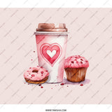 Heart Coffee Backpack, Donut Cupcake Backpack, Foodie Lover Backpack, Sweet Treats Backpack, School Backpack, Travel Backpack, Unique - Tawshia