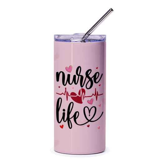 Nurse Life Tumbler, Gift For Nurses, Nurse Appreciation Gifts, Cute Medical Tumbler, Heartbeat Design, Nurse Week Tumbler, Registered Nurse - Tawshia