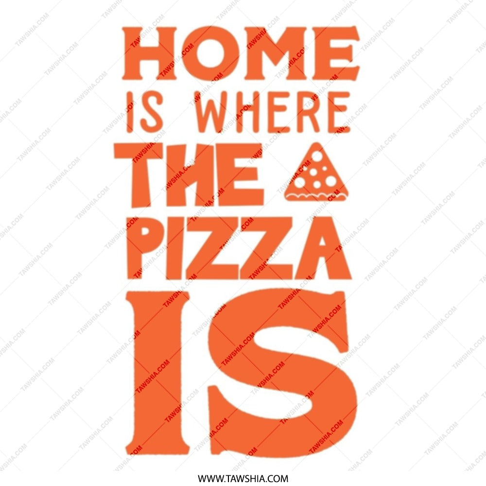 Home is Where the Pizza Is Tote Bag, Food Lover Gift, Funny Pizza Design, Everyday Bag, Carry All Bag, Reusable Shopping Bag - Tawshia