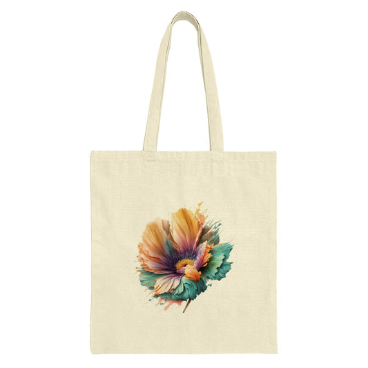 Watercolor Flower Tote Bag, Floral Market Bag, Trendy Everyday Bag, Unique Gift Idea, Nature Lover Bag, Stylish Tote Bag - Tawshia