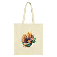 Watercolor Flower Tote Bag, Floral Market Bag, Trendy Everyday Bag, Unique Gift Idea, Nature Lover Bag, Stylish Tote Bag - Tawshia