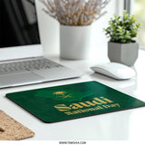 Saudi National Day Mouse Pad, Kingdom of Saudi Arabia Map, KSA Flag Desk Accessory, National Day Gift, Desk Decor - Tawshia
