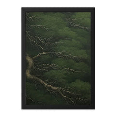 Forest Canopy Wall Art, Tree Branches Print, Dark Green Artwork, Nature Home Decor, Unique Wall Hanging, Atmospheric Landscape - Tawshia