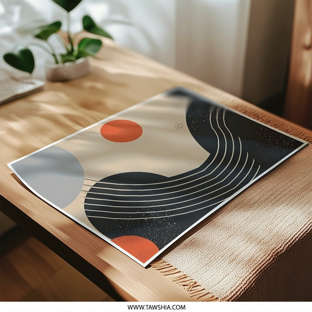 Abstract Photographic Print, Modern Art Print, Circle Art, Geometric Print, Wall Decor, Minimalist Art, Home Decor - Tawshia
