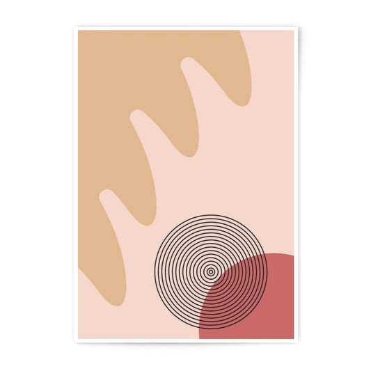 Abstract Photographic Print, Modern Art Print, Circle Line Art, Neutral Color Wall Decor, Minimalist Print, Home Decor Art, Wall Art Decor - Tawshia
